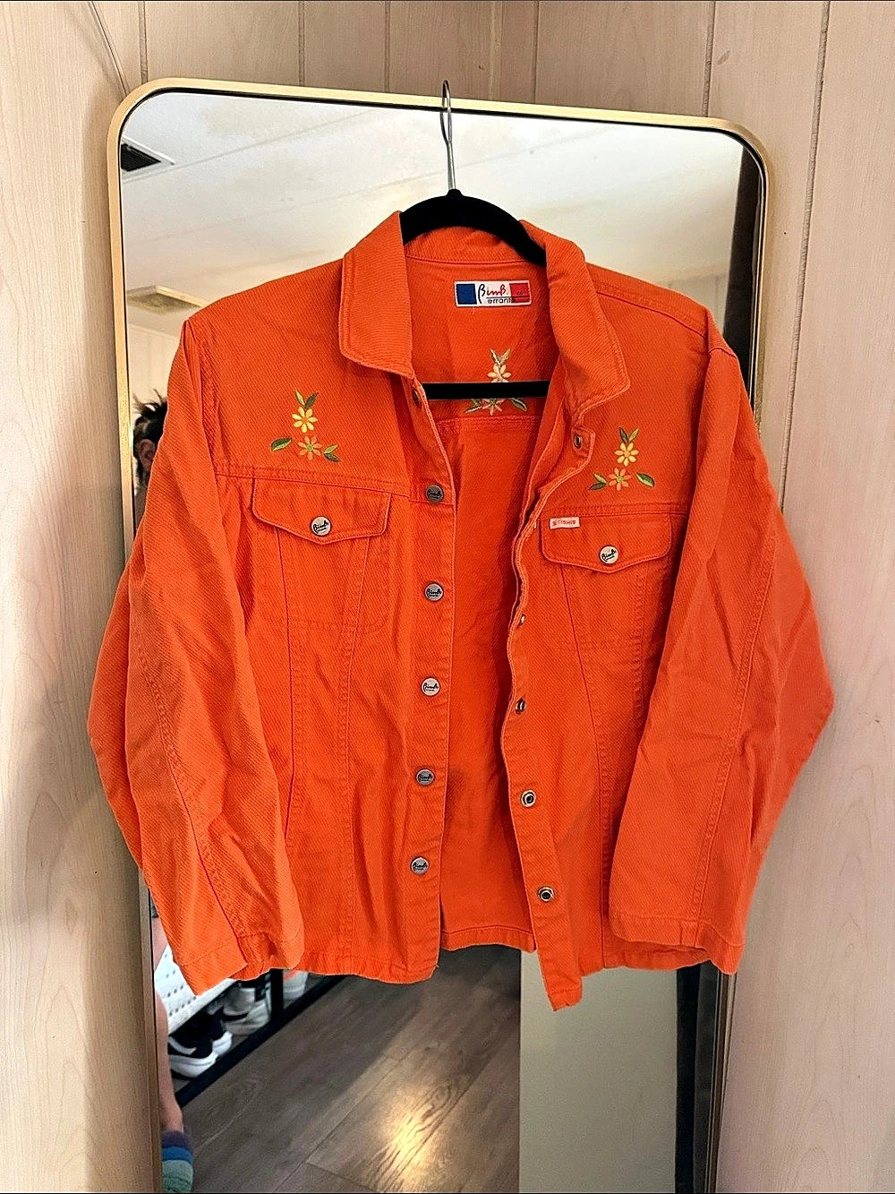 Vintage Embroidered Orange Jacket